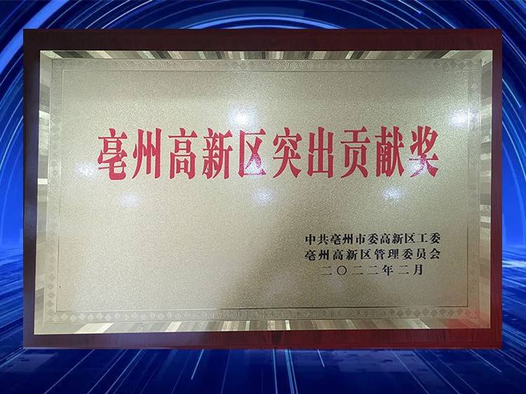 亳州高新区突出贡献奖